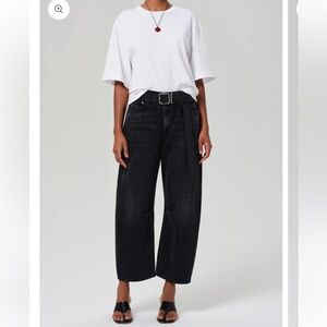 new Citizens of Humanity Miro relaxed barrel jeans in washed black Domino